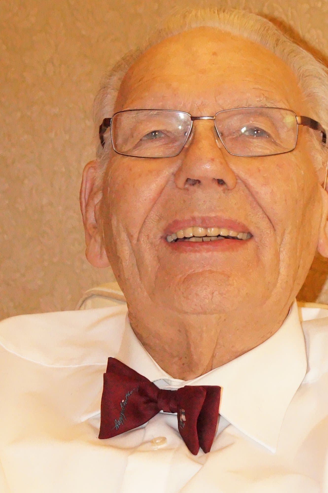 Grandpa, bow tie, glasses, smiling