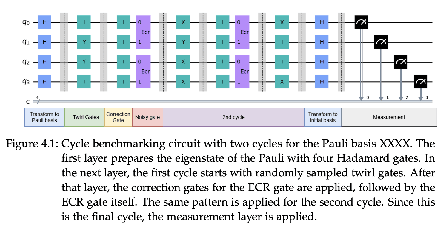 Cycle Benchmarking circuit with Pauli twirling for noise characterization
